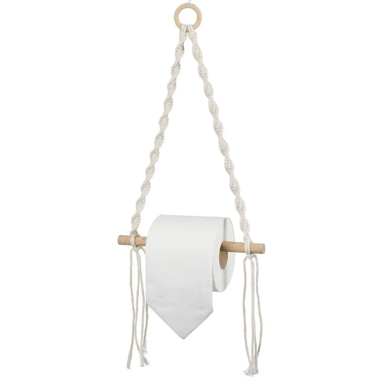 Dérouleur papier WC macramé 20xH54cm
