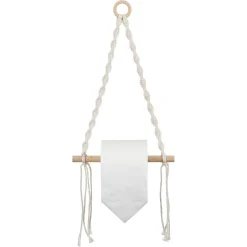Dérouleur papier WC macramé 20xH54cm
