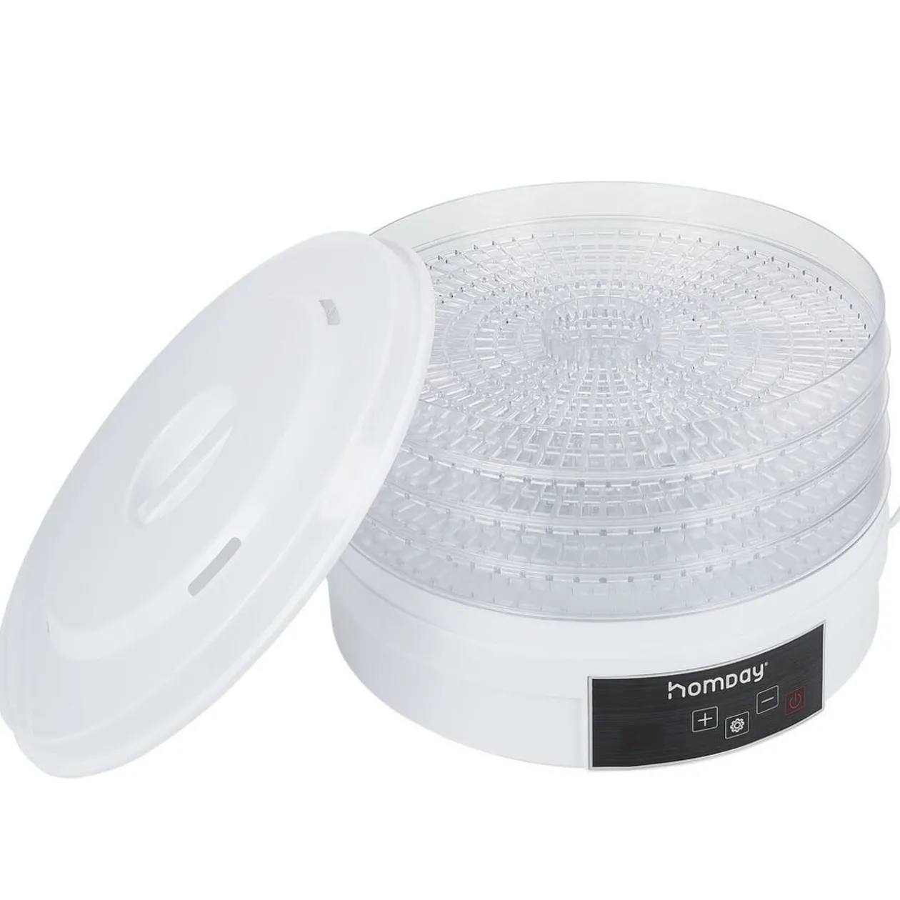 Déshydrateur alimentaire Homday 350W ABS blanc Ø30cm