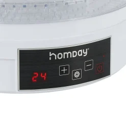 Déshydrateur alimentaire Homday 350W ABS blanc Ø30cm