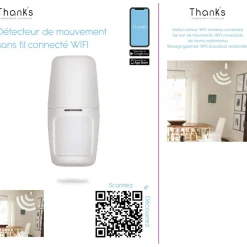Détecteur de mouvement sans fil connecté WIFI