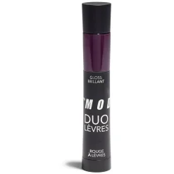 Duo levres gloss et rouge a levres assortie
