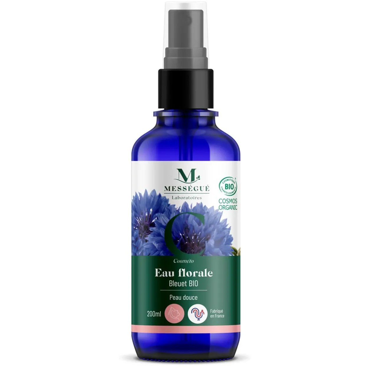 Eau florale de bleuet bio, spray de 200 ml