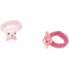 Elastique cheveux nounours rose x6