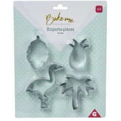 Emporte pièce forme Ananas Palmier Flamant rose Feuille x4