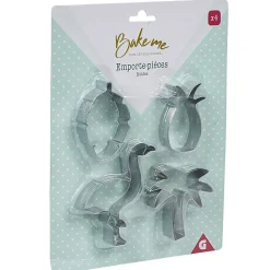 Emporte pièce forme Ananas Palmier Flamant rose Feuille x4