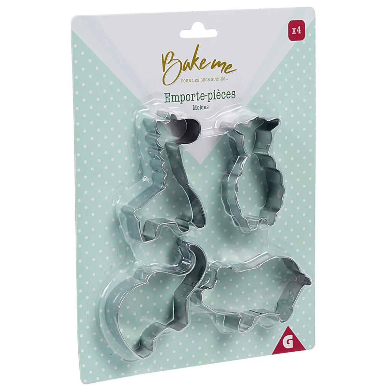 Emporte pièce forme animal inox argenté x4