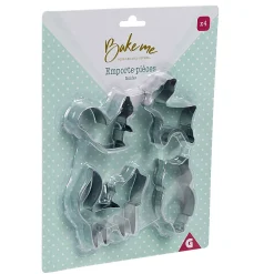 Emporte pièce forme animal inox argenté x4