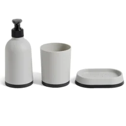 Ensemble salle de bain porte-savon, distributeur et pot