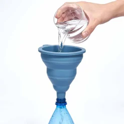 Entonnoir pliable rétractable en silicone bleu