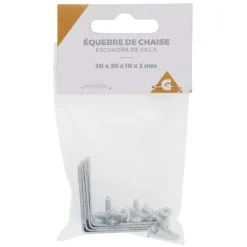 Equerre chaise 30x30x10 mm - Largeur 2 mm