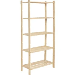 Etagère 5 niveaux en pin naturel