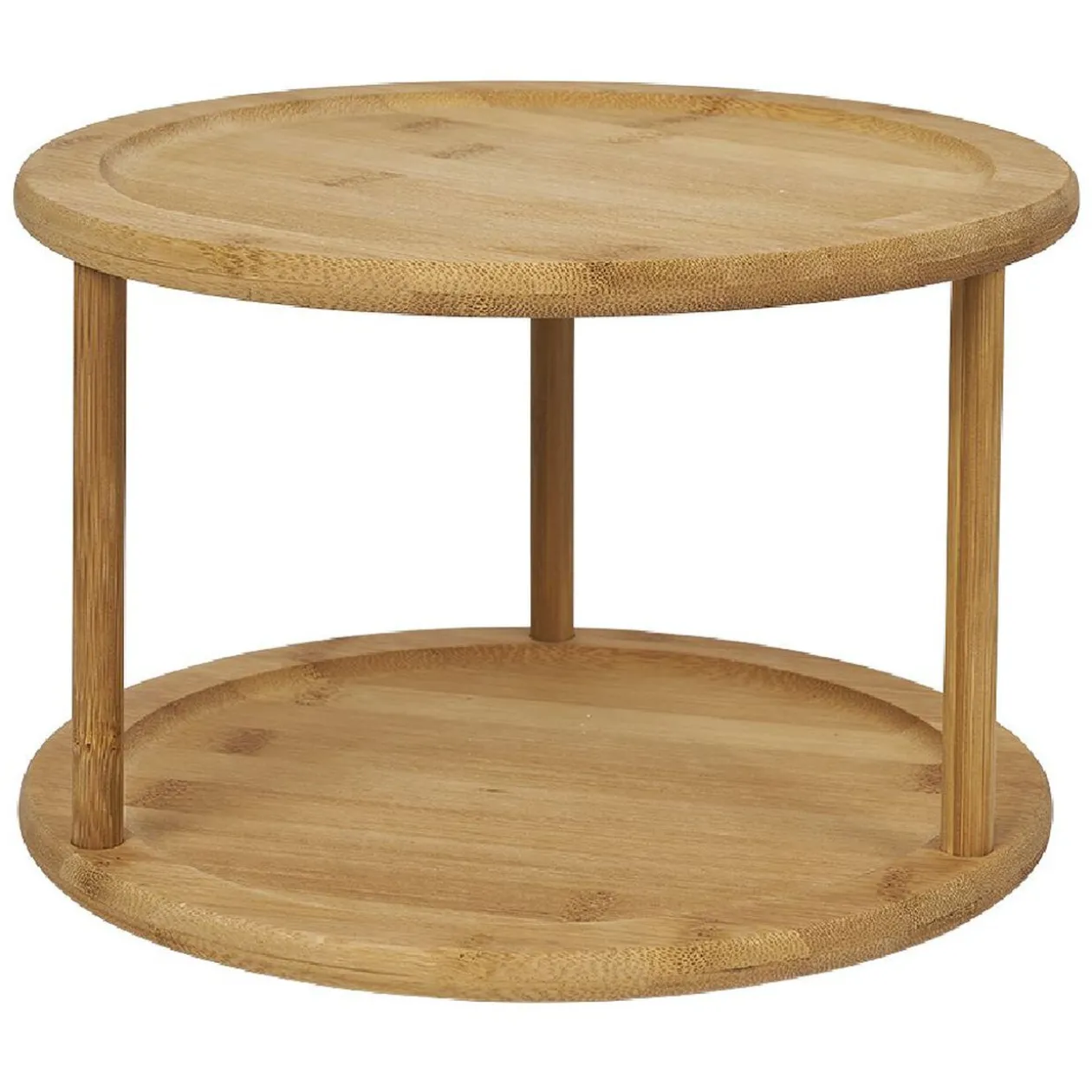 Etagère de cuisine ronde rotative 2 niveaux