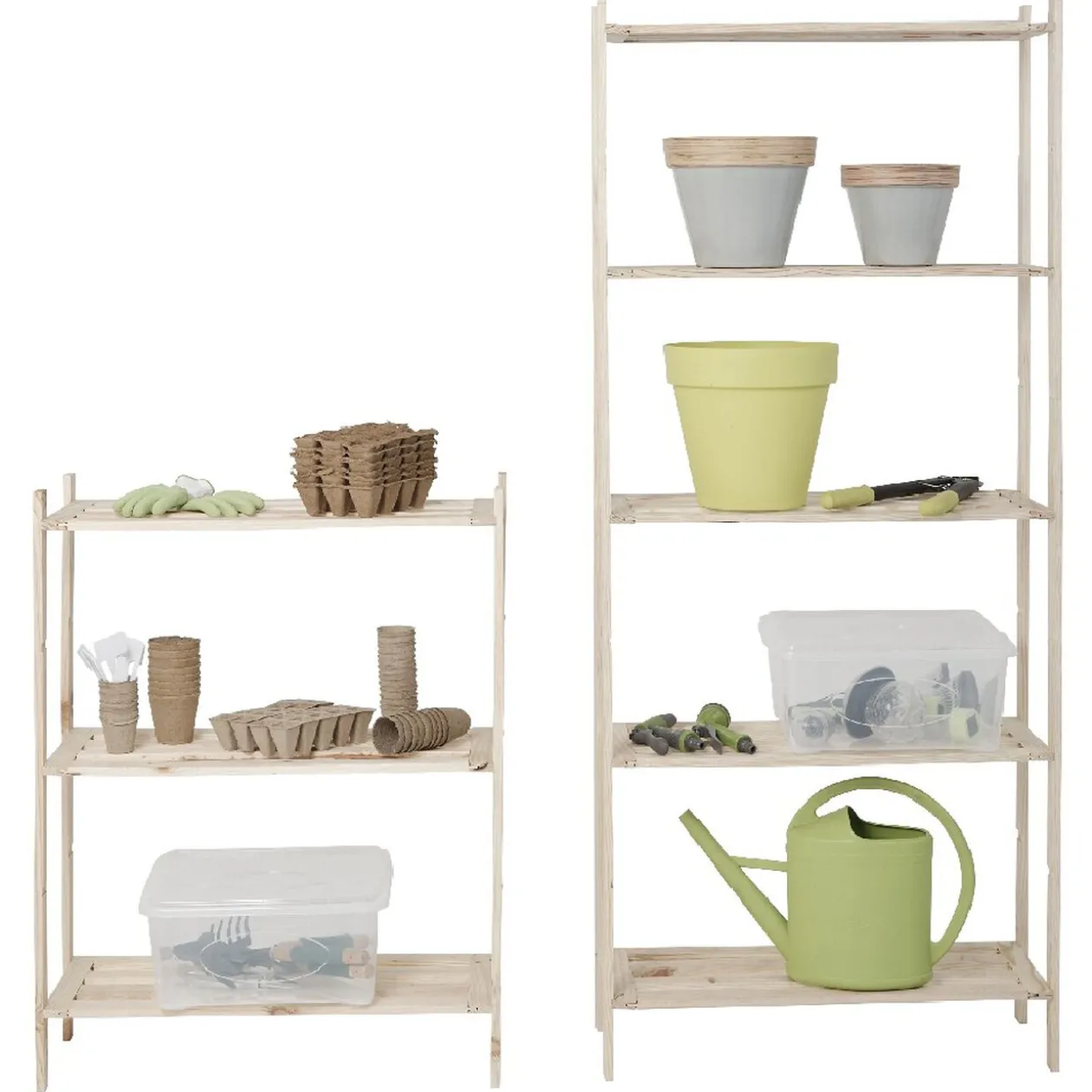 Etagère de rangement en pin x 2