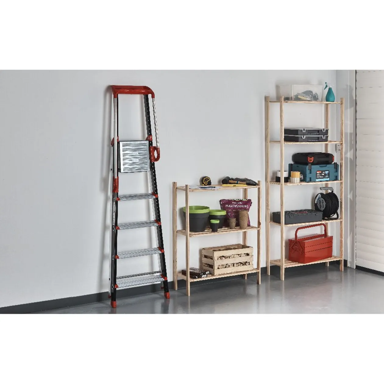 Etagère de rangement en pin x 2