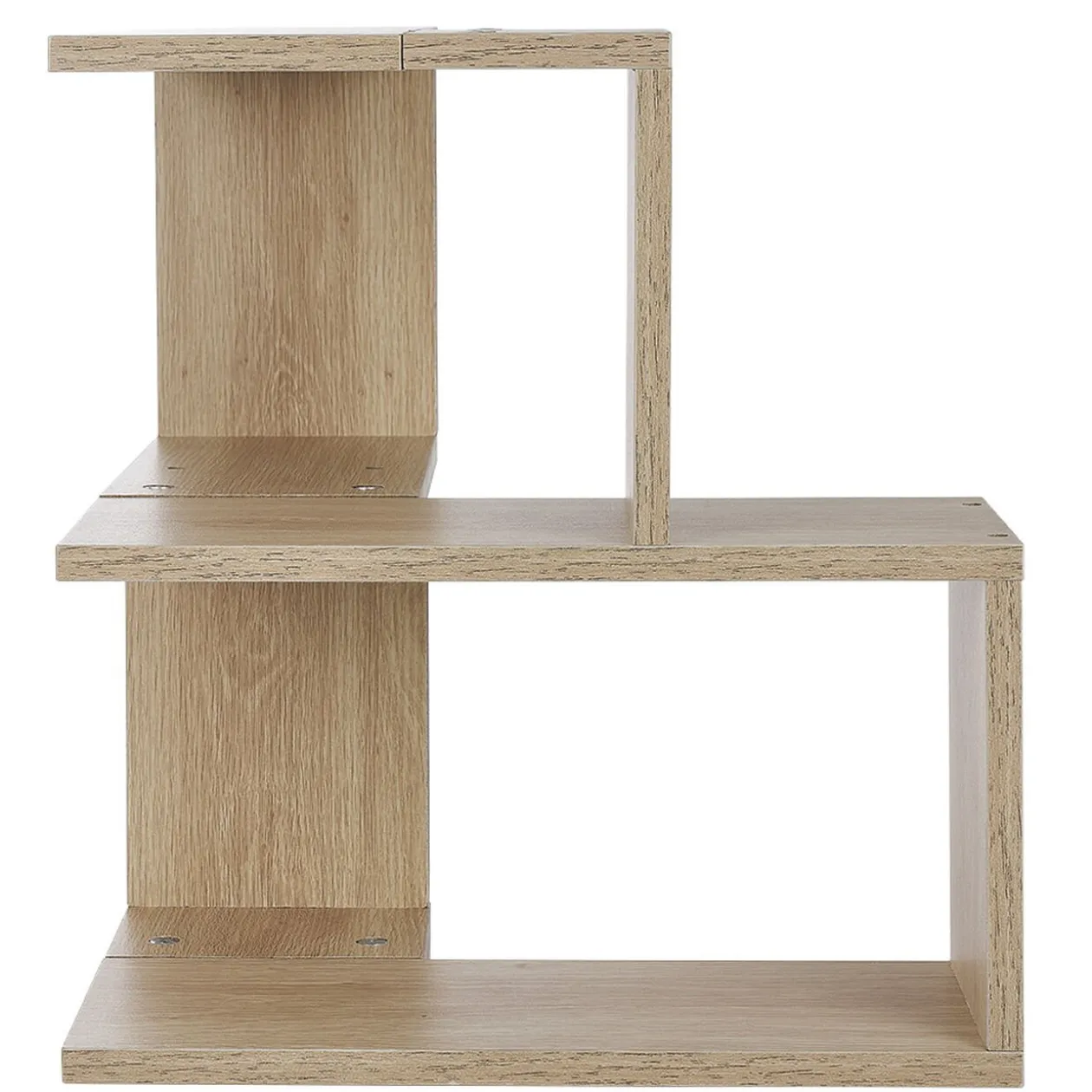 Etagère double spécial angle couleur chêne