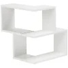 Etagère double spécial angle couleur blanc