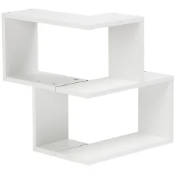 Etagère double spécial angle couleur blanc