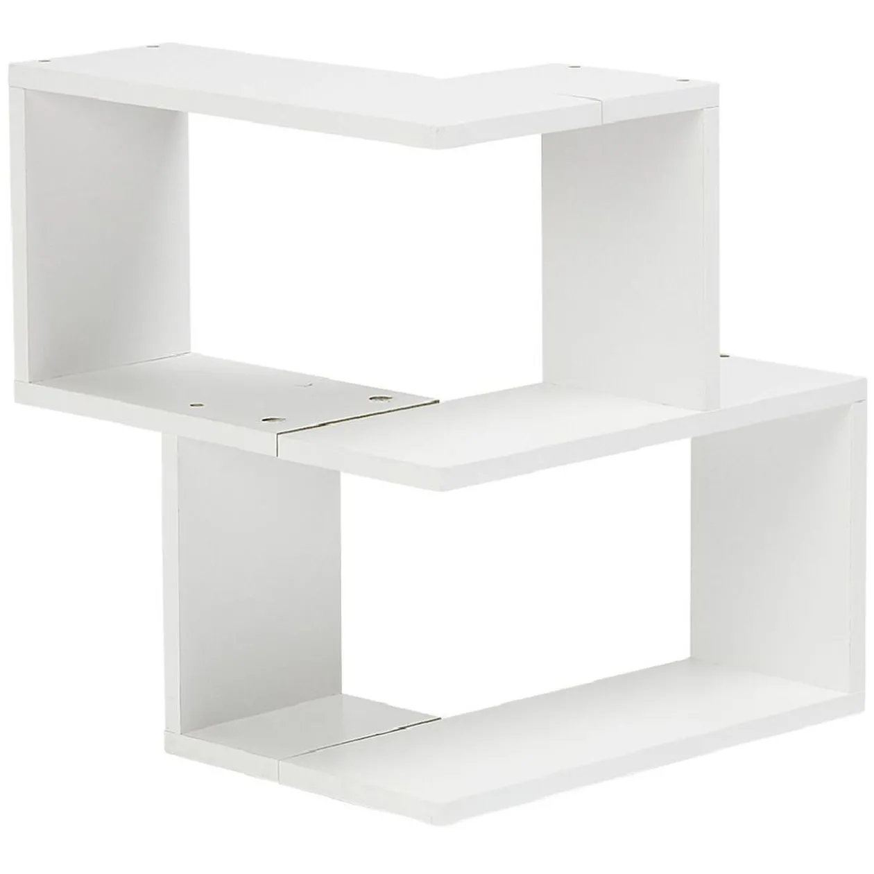Etagère double spécial angle couleur blanc