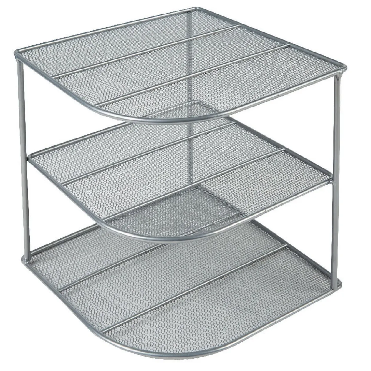 Etagère porte-assiettes argentée