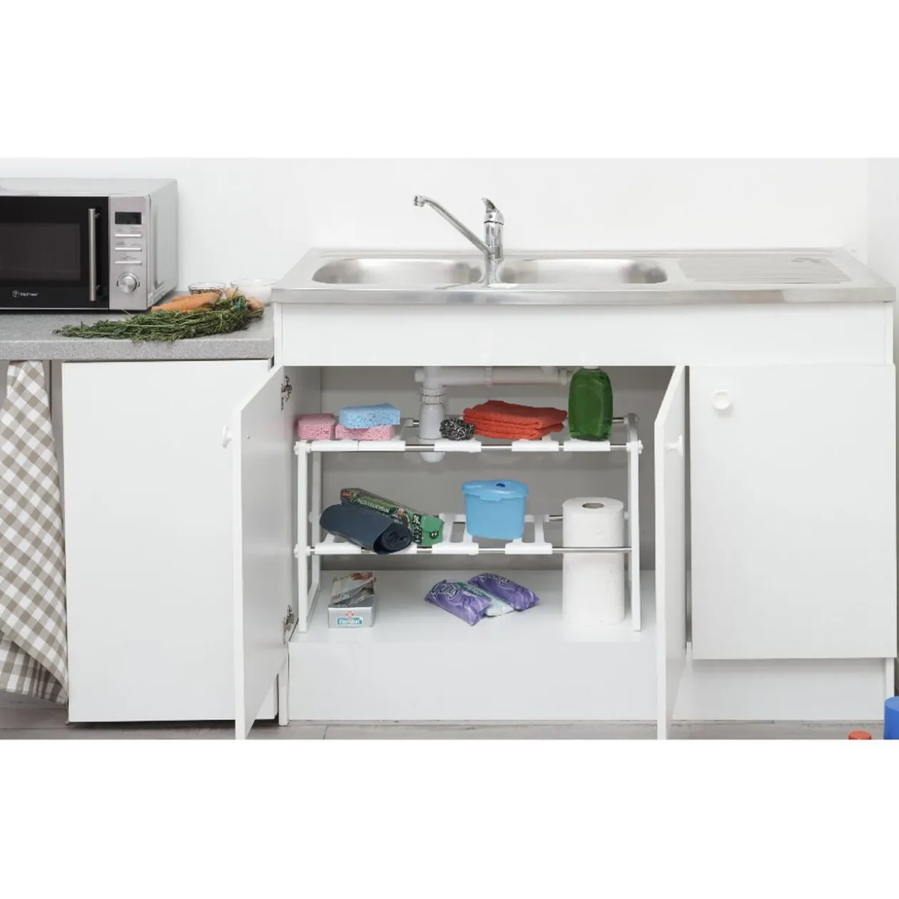 Etagère sous évier modulable