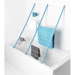 Etendoir à linge baignoire extensible bleu