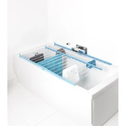 Etendoir à linge baignoire extensible bleu