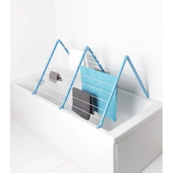 Etendoir à linge baignoire extensible bleu