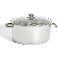 Faitout tous feux dont induction inox et verre Ø25,5cm