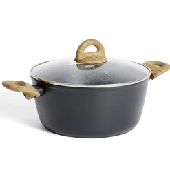 Faitout tous feux dont induction aluminium gris Ø24cm