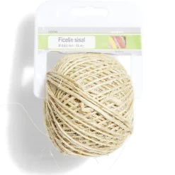 Ficelle en sisal beige Ø0,6/2 mm - L.55 m