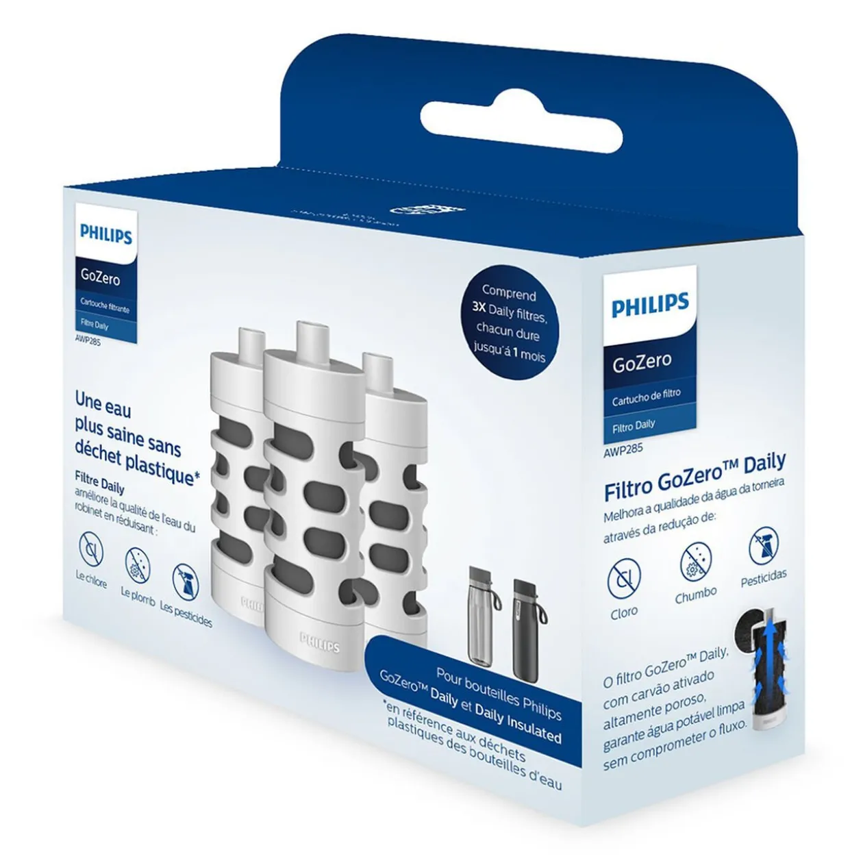 Filtre pour gourde Philips Go Zero Daily x3