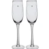 Flûte à champagne avec coeur et strass x2