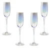 Flûte à champagne irisé collection Noël givré x4