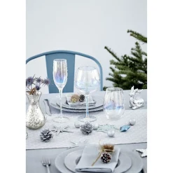 Flûte à champagne irisé collection Noël givré x4