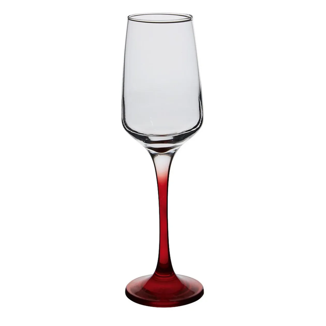 Flûte à champagne rouge translucide x6