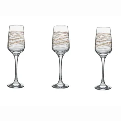 Flûte à champagne spirale x3