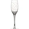 Flûte à champagne transparent motif pois