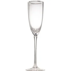 Flûte avec filet argenté en verre