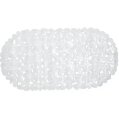Fond de baignoire antidérapant design galet pvc blanc