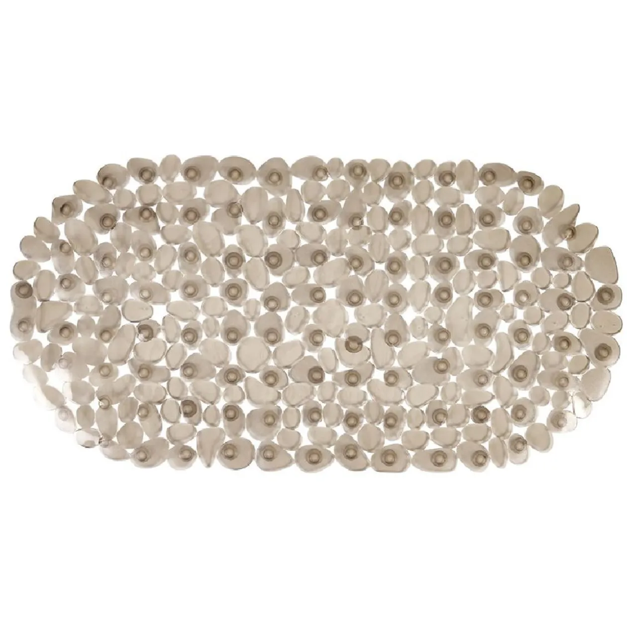 Fond de baignoire antidérapant design galet pvc gris