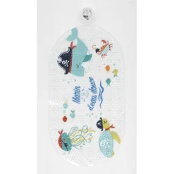 Fond de baignoire pvc transparent design animaux de la mer