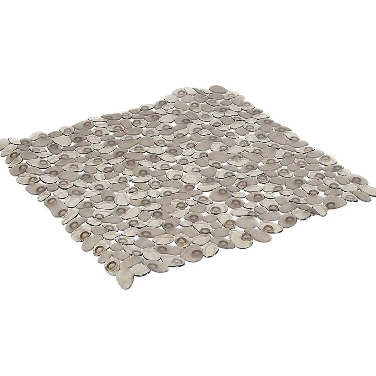 Fond de douche en pvc gris effet galets