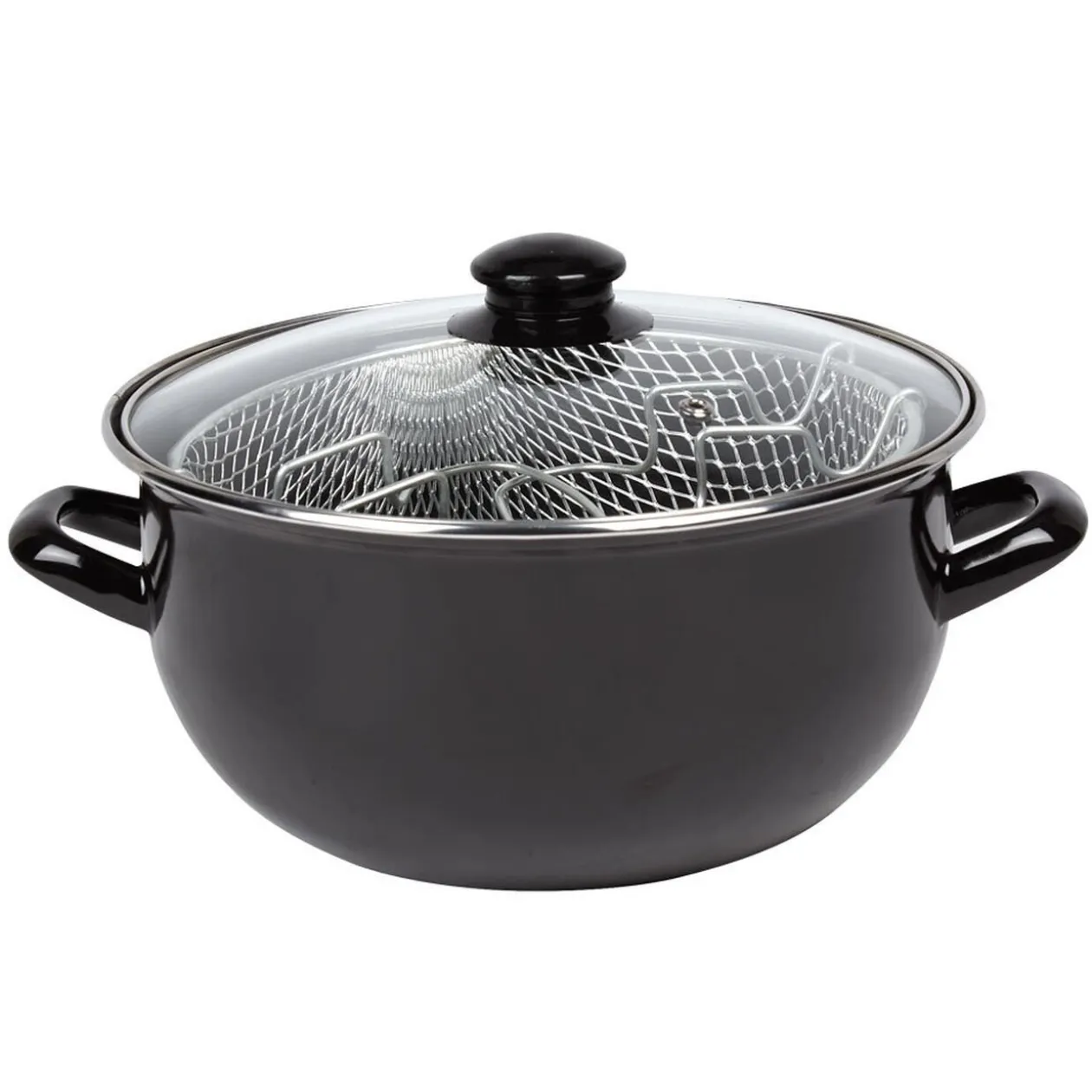 Friteuse avec panier et couvercle