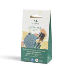 Galet diffusion céramique et synergie d'huiles essentielles Sérénité