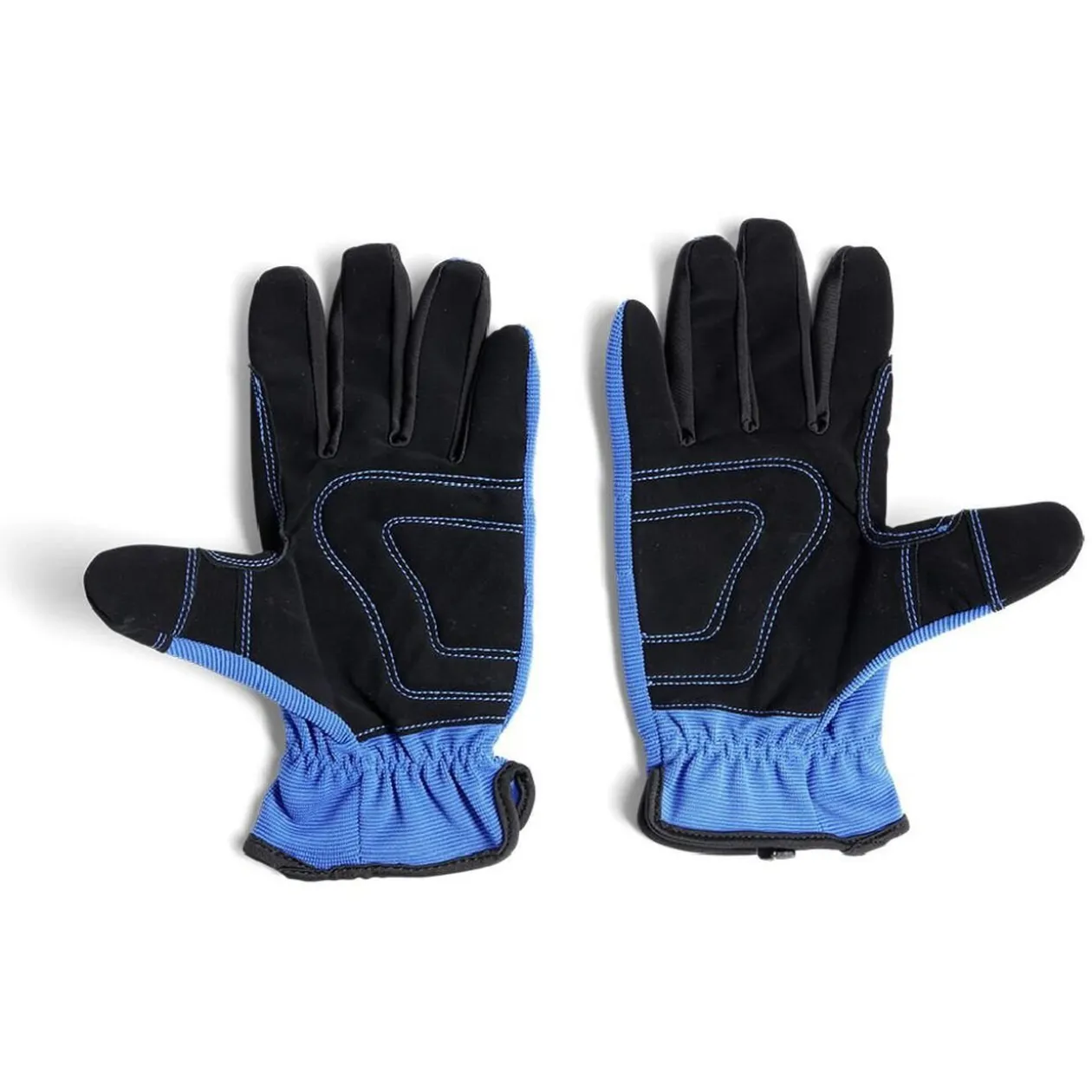 Gants mécanicien coton et cuir taille unique bleu