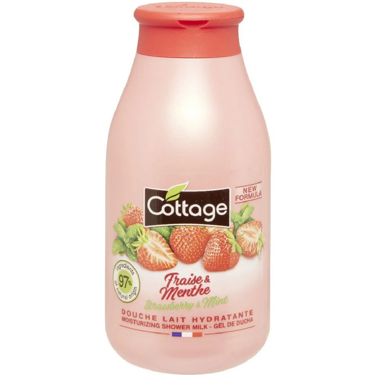 Gel douche COTTAGE fraise menthe 250ml