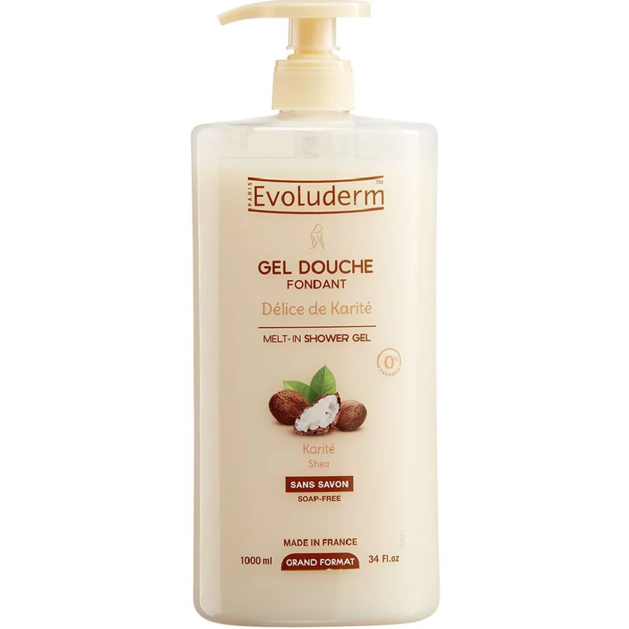 Gel douche Evoluderm délice karité 1L