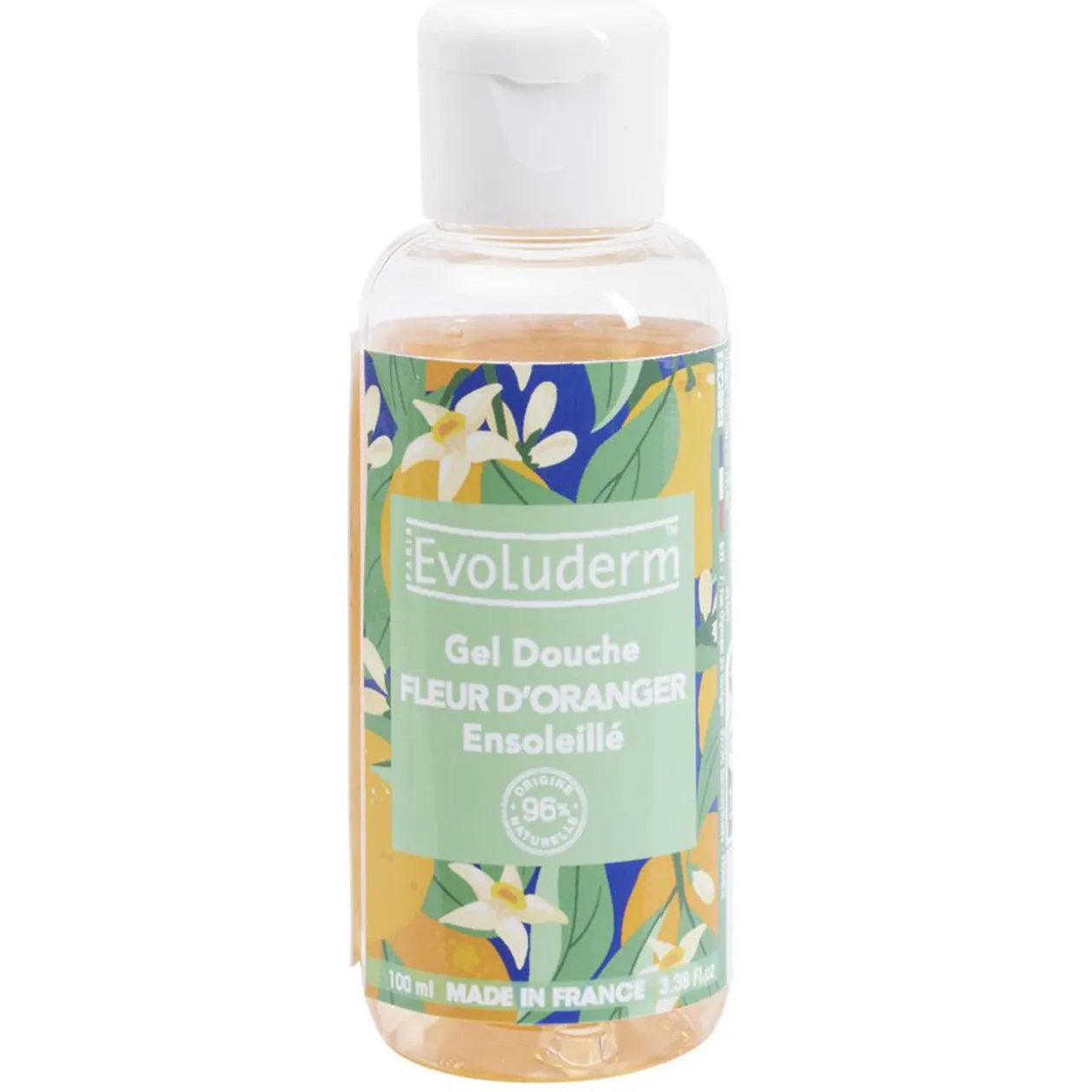 Gel douche Evoluderm fleur d'oranger ensoleillé 100ml