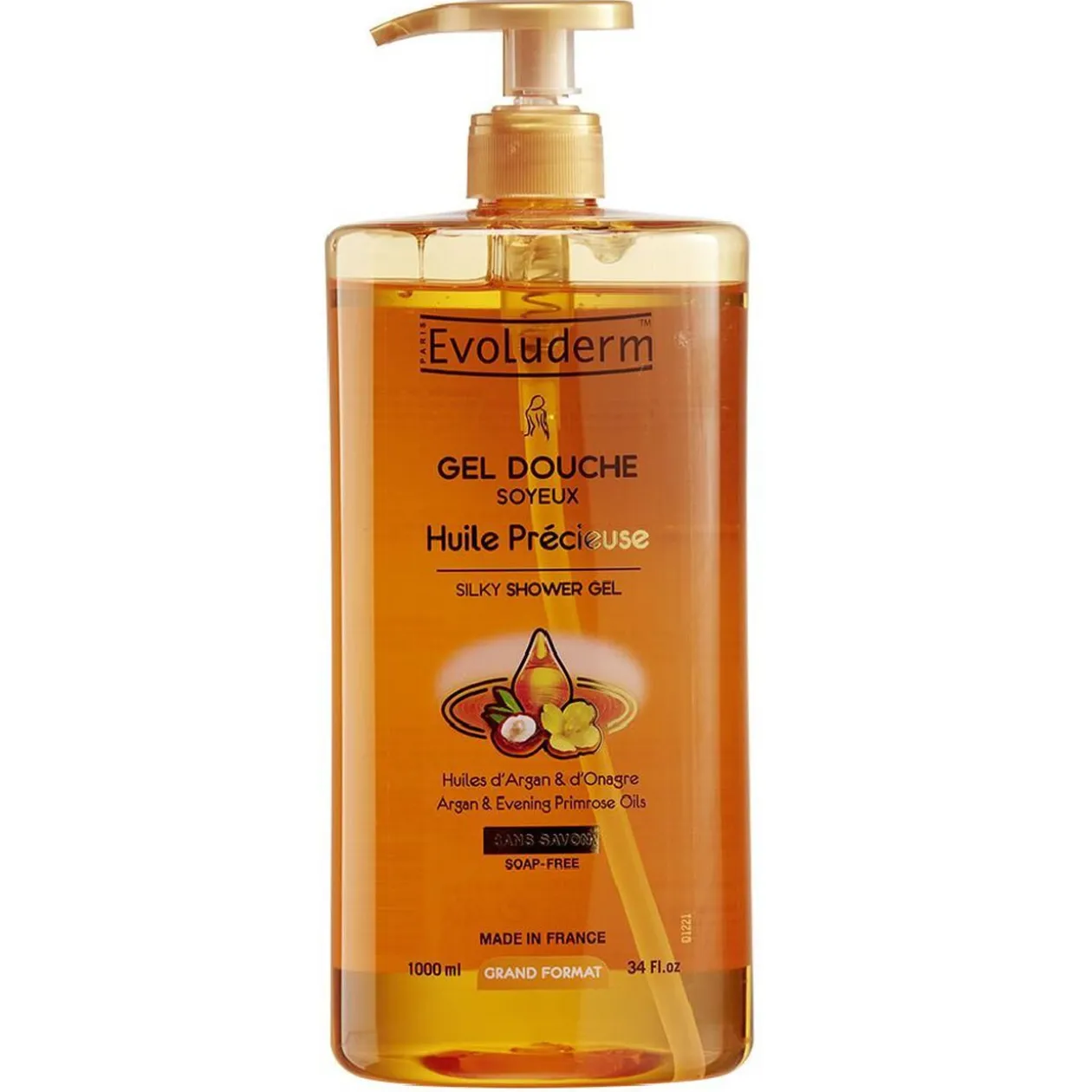 Gel douche Evoluderm Huile précieuse 1000 ml